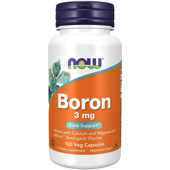 NOW Foods Boron 3 mg 100 Veg Capsules