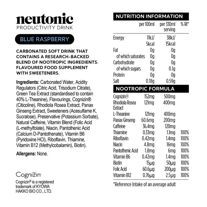 Neutonic Productivity Drink - 12 x 330ml