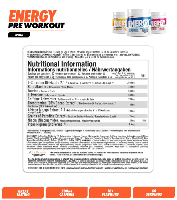 Per4m Energy Pre Workout 390g