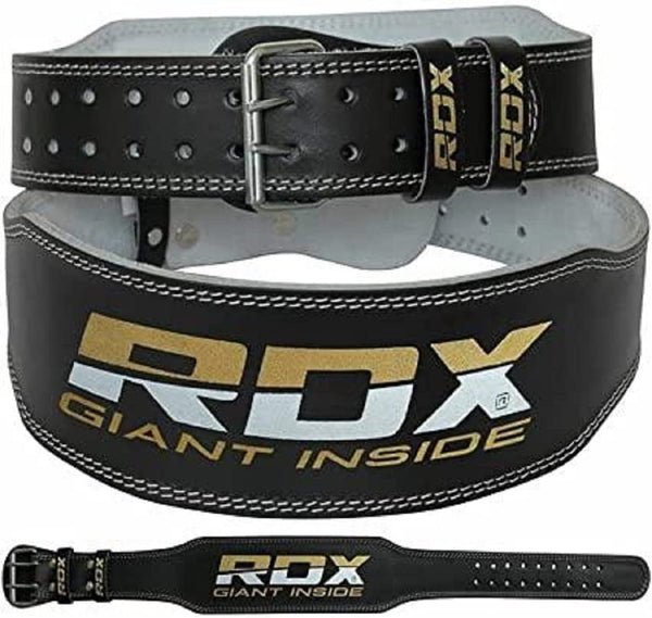 RDX Belt 4" Leather Black/Gold