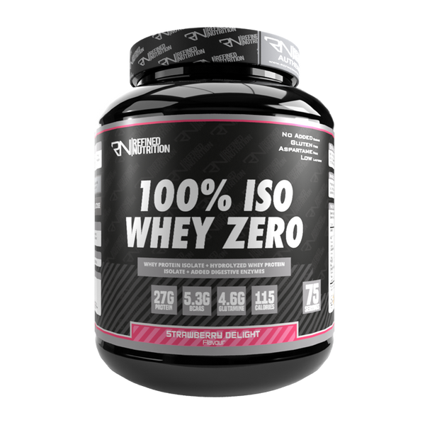 Refined Nutrition Refined 100% Iso Whey Zero 2.27kg Strawberry Delight - Supplements at MySupplementShop by Refined Nutrition