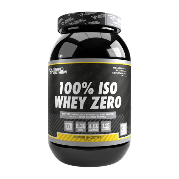 Refined Nutrition Refined 100% Iso Whey Zero 908g Banana Smoothie - Supplements at MySupplementShop by Refined Nutrition