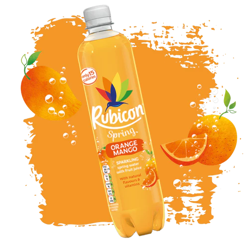 Rubicon Spring 12 x 500ml - Sparkling Spring Water with Real Fruit Juice & Natural Flavours