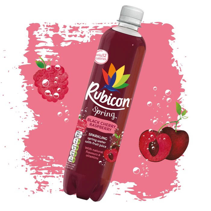 Rubicon Spring 12 x 500ml - Sparkling Spring Water with Real Fruit Juice & Natural Flavours