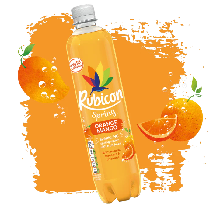 Rubicon Spring 12 x 500ml - Sparkling Spring Water with Real Fruit Juice & Natural Flavours