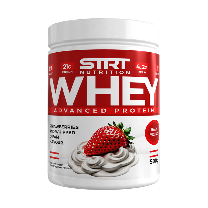 STRT Nutrition Whey Protein 500g - 21g Protein, 17 Servings, Multiple Flavours