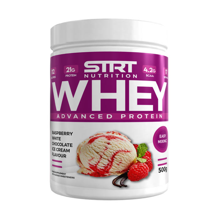 STRT Nutrition Whey Protein 500g - 21g Protein, 17 Servings, Multiple Flavours