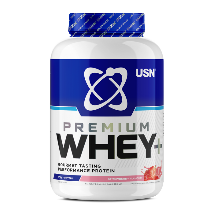 USN Whey+ Premium Protein Powder 2kg - Strawberry - Protein Powder at MySupplementShop by USN