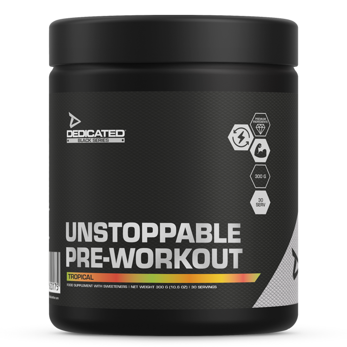 Dedicated Nutrition Unstoppable Pre Workout 300g - Legendary Training Booster - Tropical - Pre Workout at MySupplementShop by Dedicated Nutrition