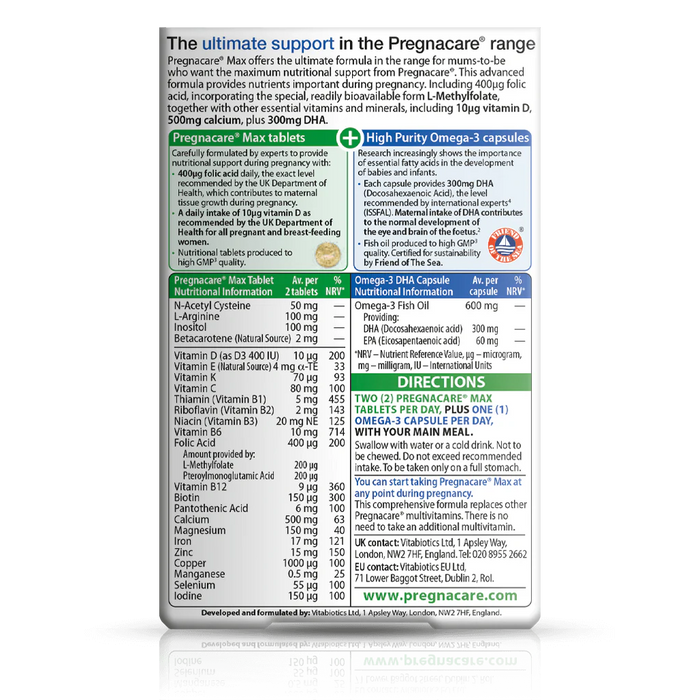 Vitabiotics Pregnacare Max 84 Tablets