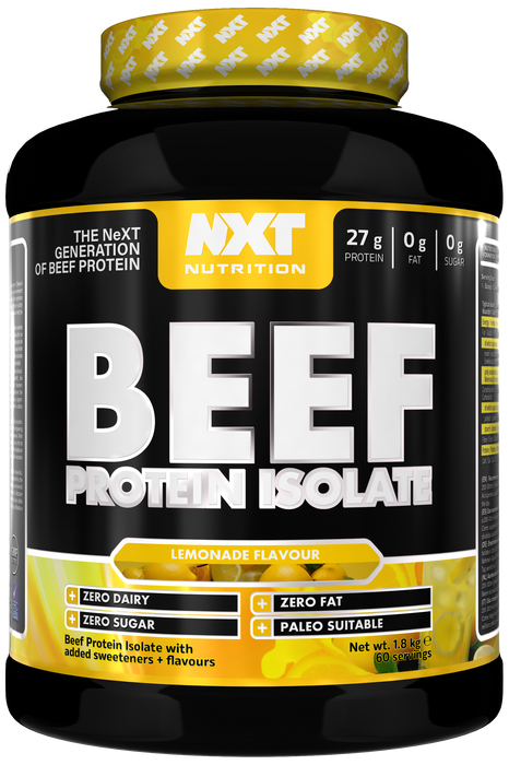 NXT Nutrition Beef Protein Isolate 1.8kg | Paleo, Keto Friendly, Dairy and Gluten Free