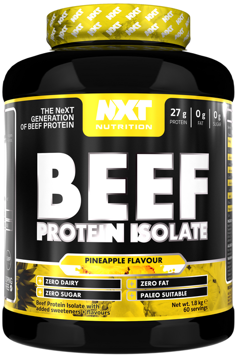 NXT Nutrition Beef Protein Isolate 1.8kg | Paleo, Keto Friendly, Dairy and Gluten Free