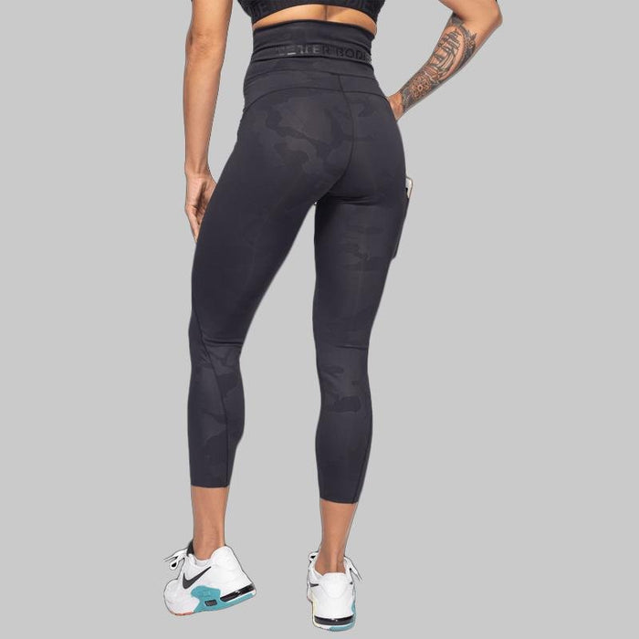 Better Bodies High Waist Leggings- Black Camo