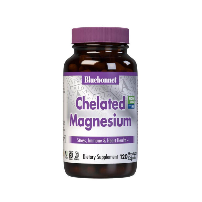 Bluebonnet Chelated Magnesium 200mg 120 Vegetable Capsules - Heart Health at MySupplementShop by Bluebonnet Nutrition