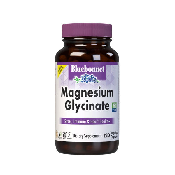 Bluebonnet Magnesium Glycinate 120 Vegetable Capsules | Premium Supplements at MYSUPPLEMENTSHOP