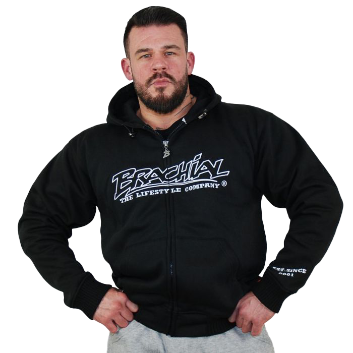 Brachial Zip Hoodie Gain - Black