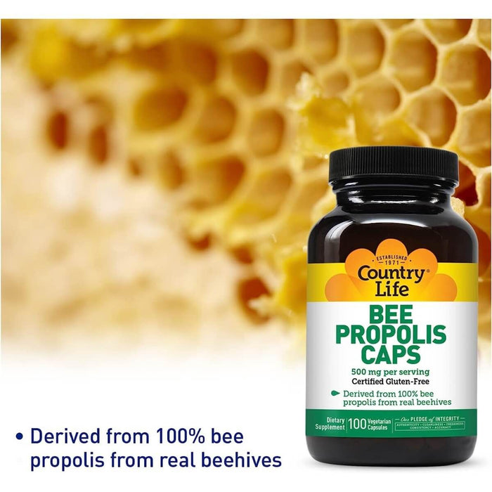 Country Life Bee Propolis 500mg 100 Vegetarian Capsules | Premium Supplements at MYSUPPLEMENTSHOP