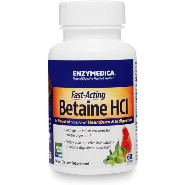 Enzymedica Betaine HCI 600mg 60 Capsules Best Value Nutritional Supplement at MYSUPPLEMENTSHOP.co.uk