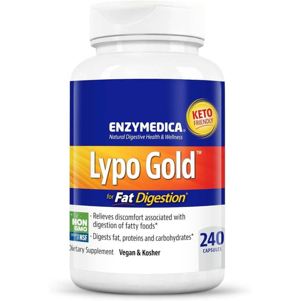 Enzymedica Lypo Gold 240 Capsules - Nutritional Supplement at MySupplementShop by Enzymedica