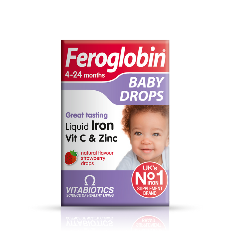 Vitabiotics Feroglobin Natural Flavour Strawberry 4-24 Months Baby Drops - 30ml