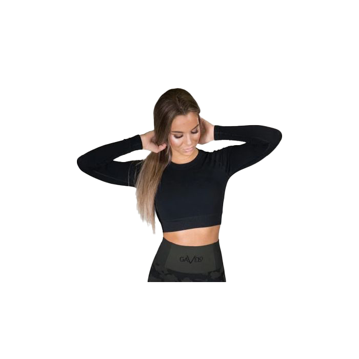 Gavelo Seamless Black Crop Top