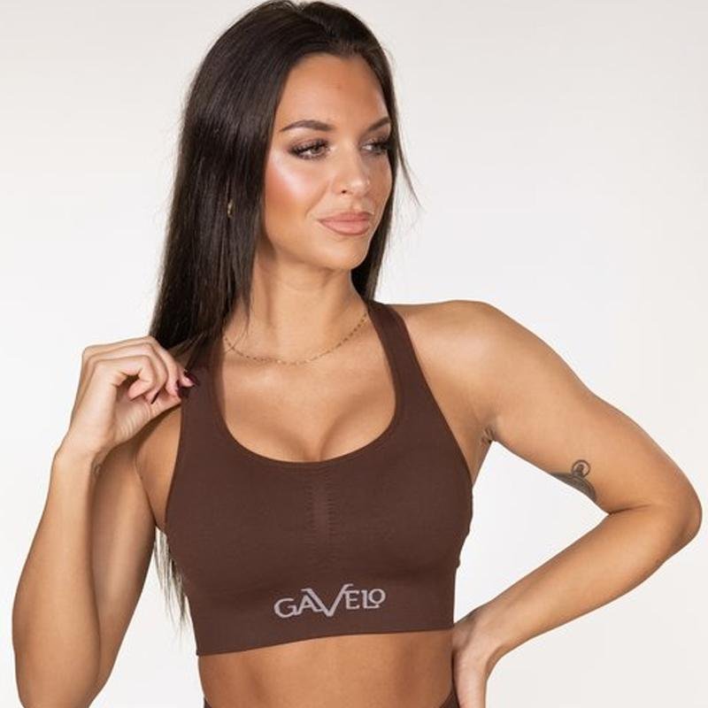 Gavelo Seamless Booster Sports Bra - Chicory Coffee