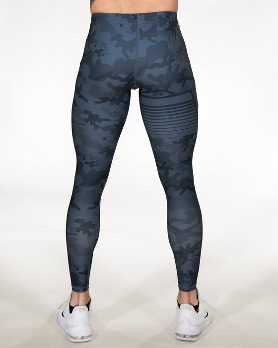 Gavelo Sniper Blue Camo Compression Pants