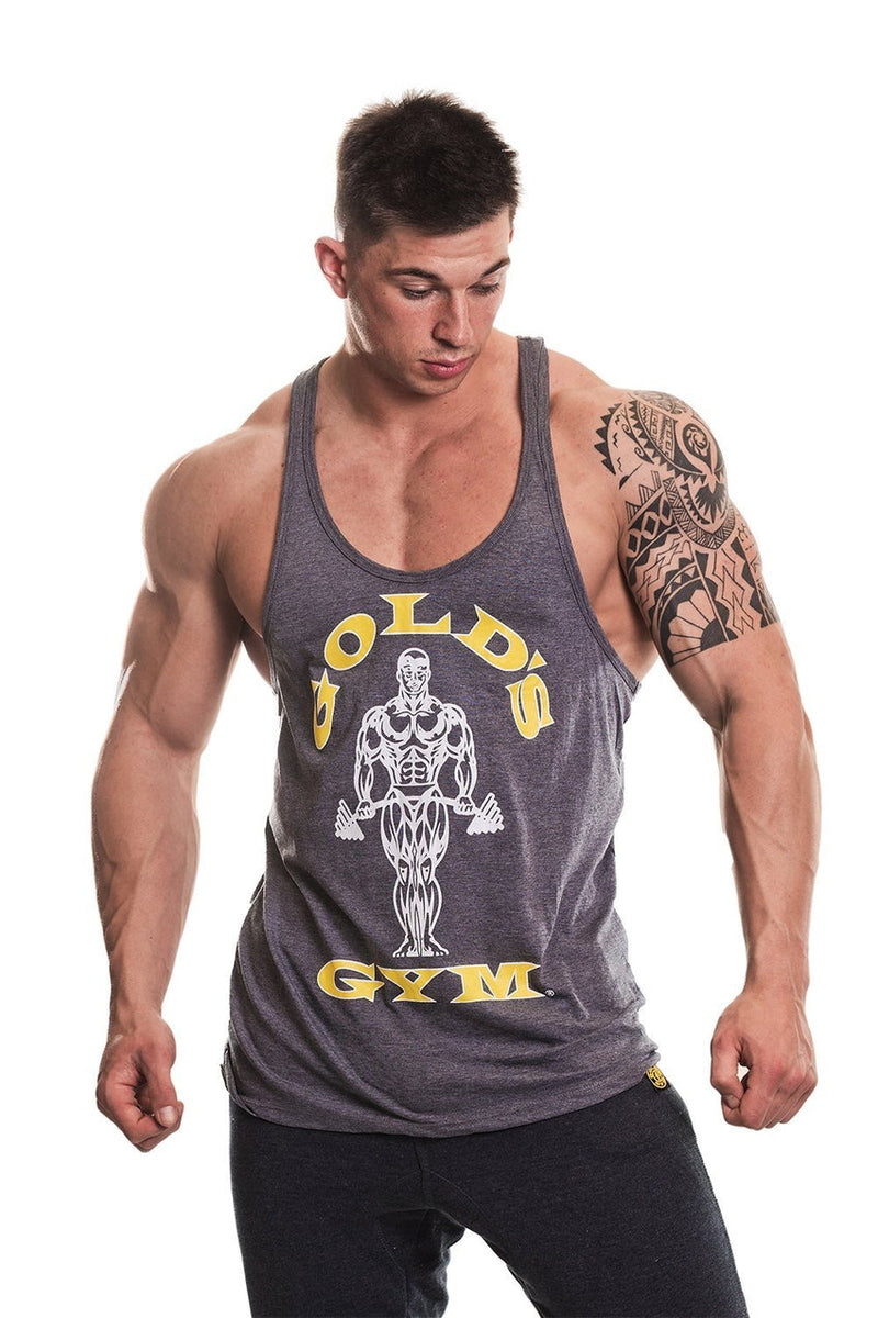 Golds Gym Muscle Joe Premium Stringer - Grey Marl