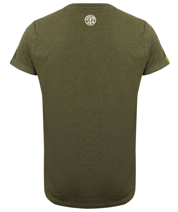 Gold's Gym Printed Vintage Style T-Shirt Army Marl