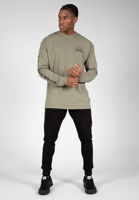 Gorilla Wear Boise Oversized Long Sleeve - Army Green