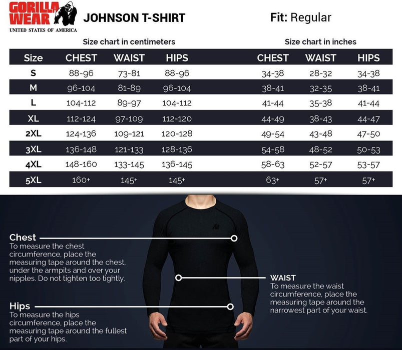 Gorilla Wear Johnson T-Shirt - Black