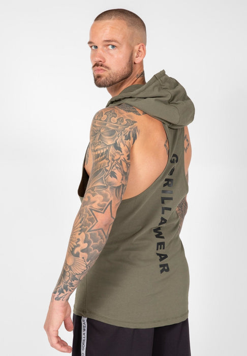 Gorilla Wear Lawrence Hooded Tank Top - Army Green