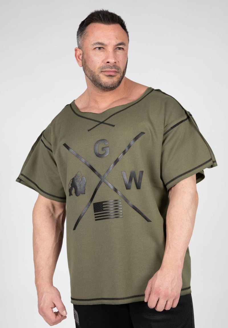 Gorilla Wear Sheldon Work Out Top - Army Green