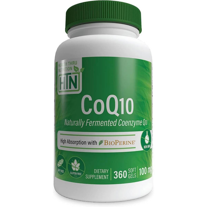 Health Thru Nutrition CoQ10 with BioPerine 100mg 360 Softgels - Cellular Health at MySupplementShop by Health Thru Nutrition