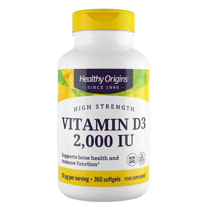 Healthy Origins Vitamin D3 2,000iu 360 Softgels