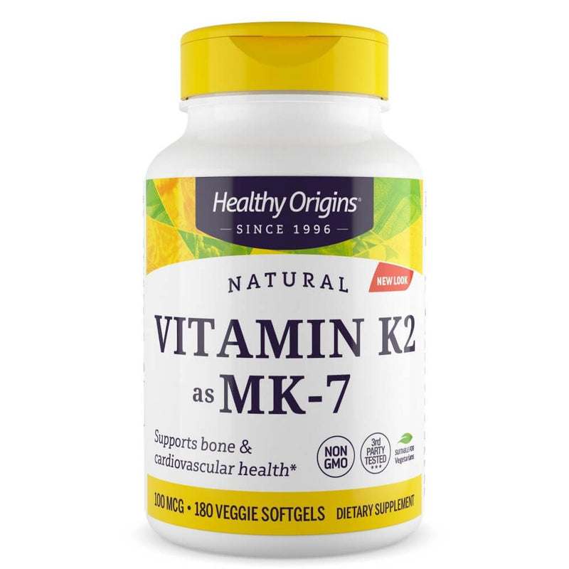 Healthy Origins Vitamin K2 as MK-7 100mcg 180 Veggie Softgels | Premium Supplements at MYSUPPLEMENTSHOP