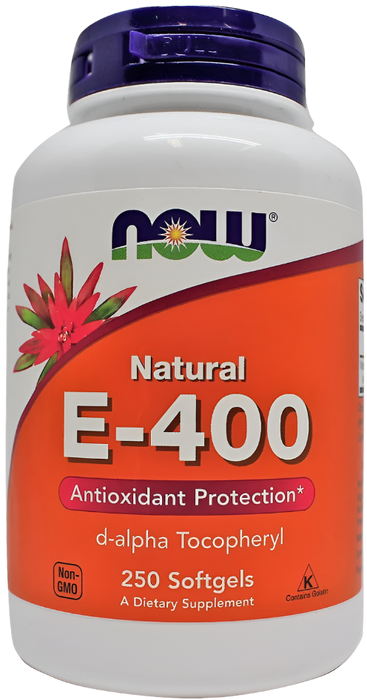 NOW Foods Vitamin E-400, Natural - 250 softgels