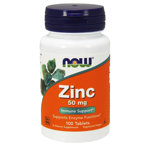 NOW Foods Zinc, 50mg - 100 tabs