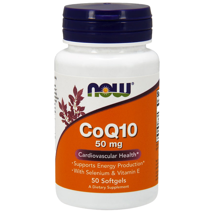 NOW Foods CoQ10 with Selenium & Vitamin E, 50mg - 50 softgels