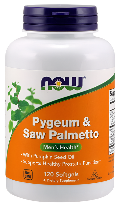 NOW Foods Pygeum & Saw Palmetto - 120 softgels