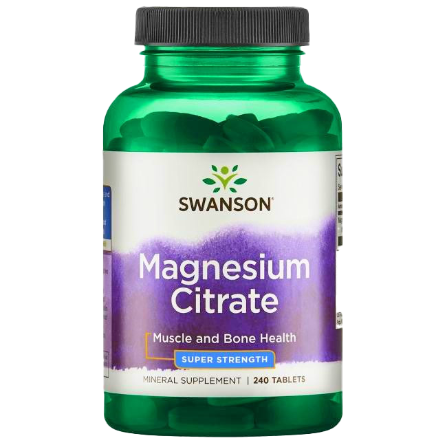 Swanson Magnesium Citrate, 225mg Super-Strength - 240 tabs