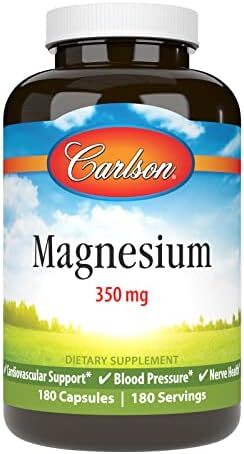 Carlson Labs Magnesium 350mg  180 caps - Vitamins & Minerals at MySupplementShop by Carlson Labs