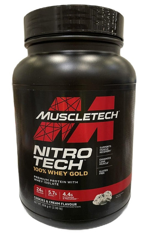 Nitro-Tech 100% Whey Gold, Cookies & Cream (EAN 631656260076) - 908g