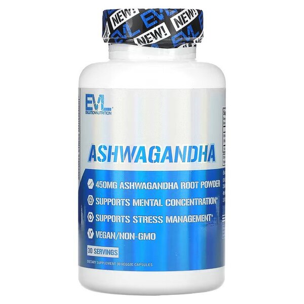 EVLution Nutrition Ashwagandha - 30 vcaps - Sports Supplements at MySupplementShop by EVLution Nutrition