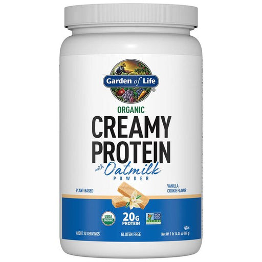 Garden of Life Organic Creamy Protein with Oatmilk, Vanilla Cookie - 860g - Sports Supplements at MySupplementShop by Garden of Life