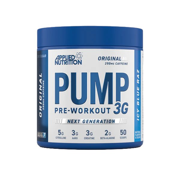 Pump 3G Pre-Workout, Icy Blue Raz (EAN 5056555204979) - 375g | Premium Beta-Alanine at MYSUPPLEMENTSHOP.co.uk