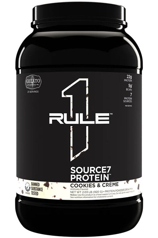 Rule One Source7 Protein, Cookies &amp; Creme Gelato - Sports Nutrition at MySupplementShop by Rule One