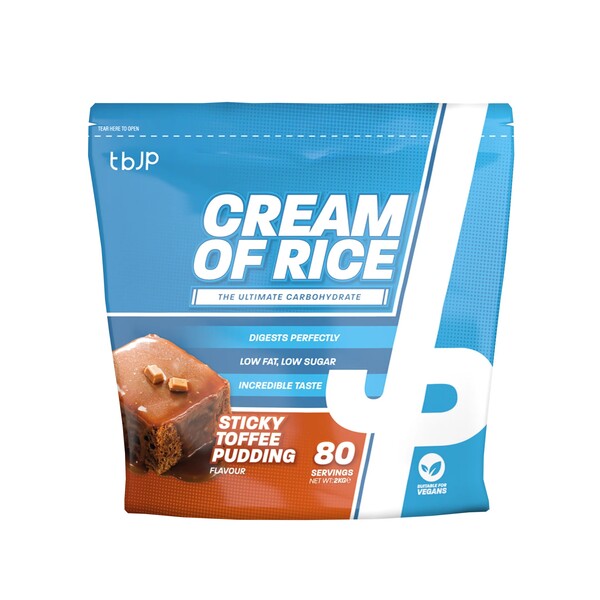 Trained By JP Cream Of Rice 2kg - Sticky Toffee Pudding - Cream Of Rice at MySupplementShop by Trained By JP