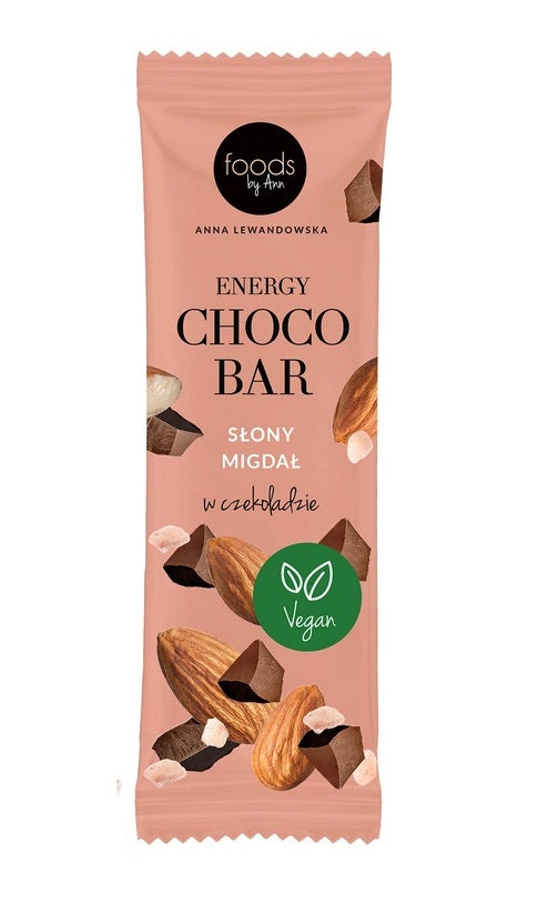 Energy Choco Bar, Salty Almond with Chocolate Coating - 15 x 35g