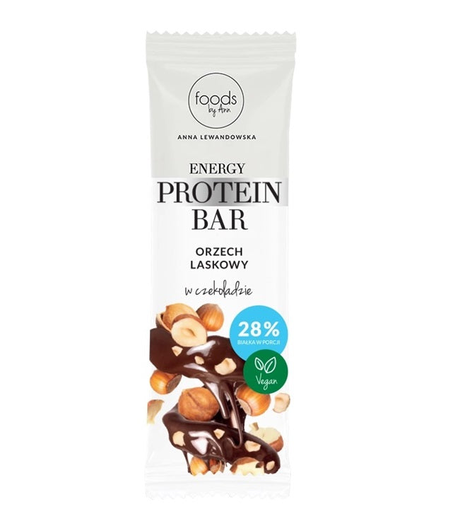 Energy Protein Bar, Hazelnut with Chocolate Coating - 15 x 35g